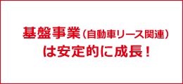 基盤事業（自動車リース関連）は安定的に成長！